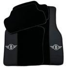 Black Floor Mats for Mini Cooper / One R50 (2001-2007) with Leather - AutoWin