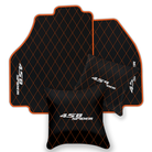 Black Leather Floor Mats for Ferrari 458 Spider (2012-2015) | Custom