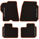 Luxury Black Leather Floor Mats for Ferrari Roma (2021-2024)