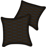 Customizable Black Carbon Fiber Pillows Set of 2 for All Vehicles