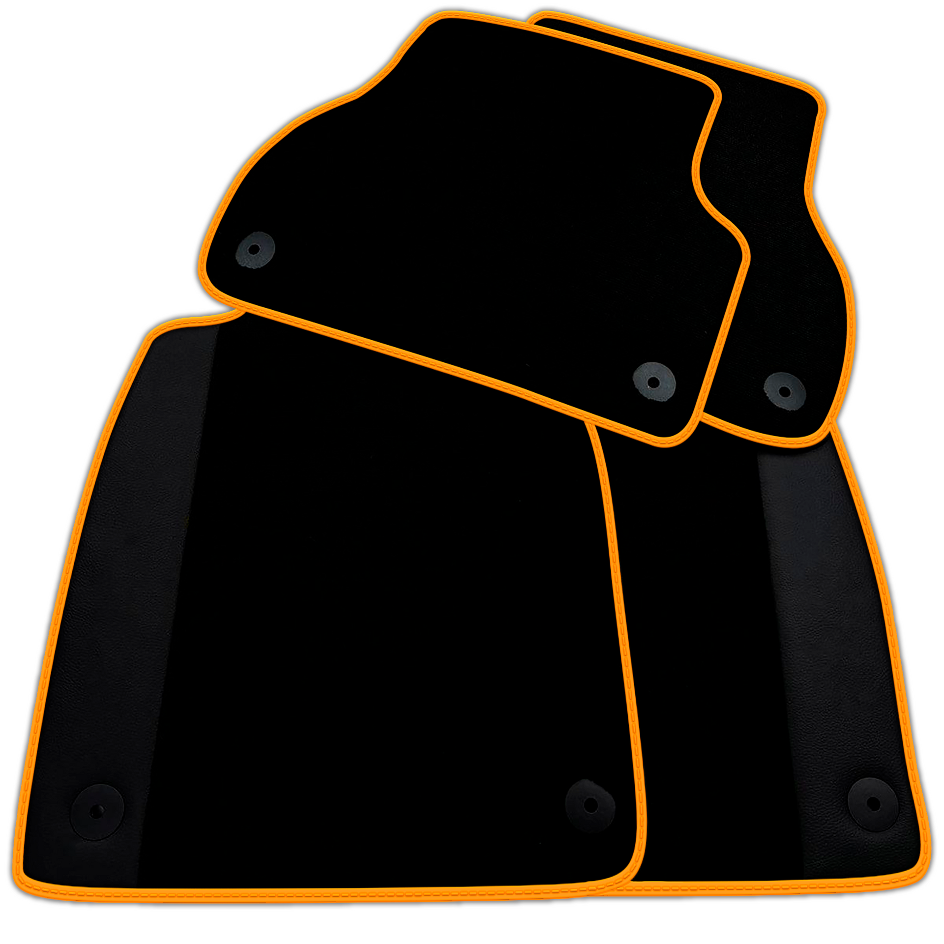 Customizable Black Floor Mats for Audi A6 - C6 Allroad Quattro Long (2006-2008)
