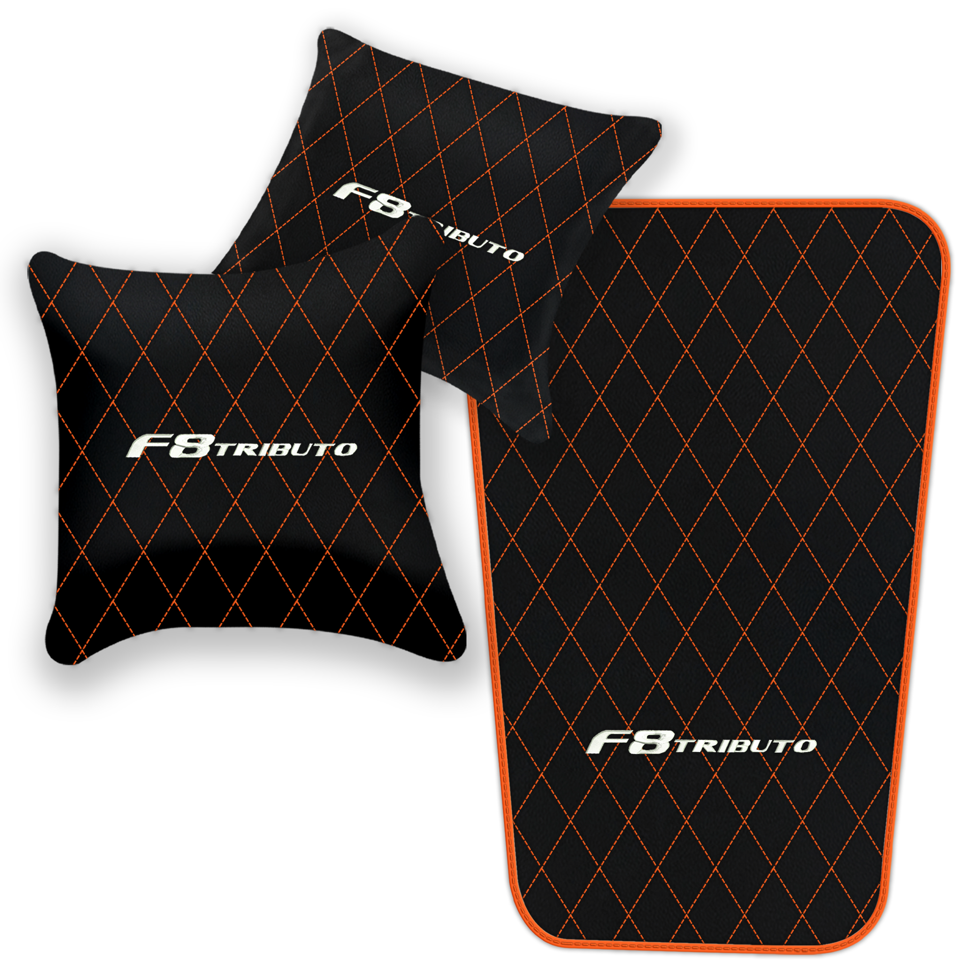 Premium Black Leather Floor Mats for Ferrari F8 Spider (2019-2023)