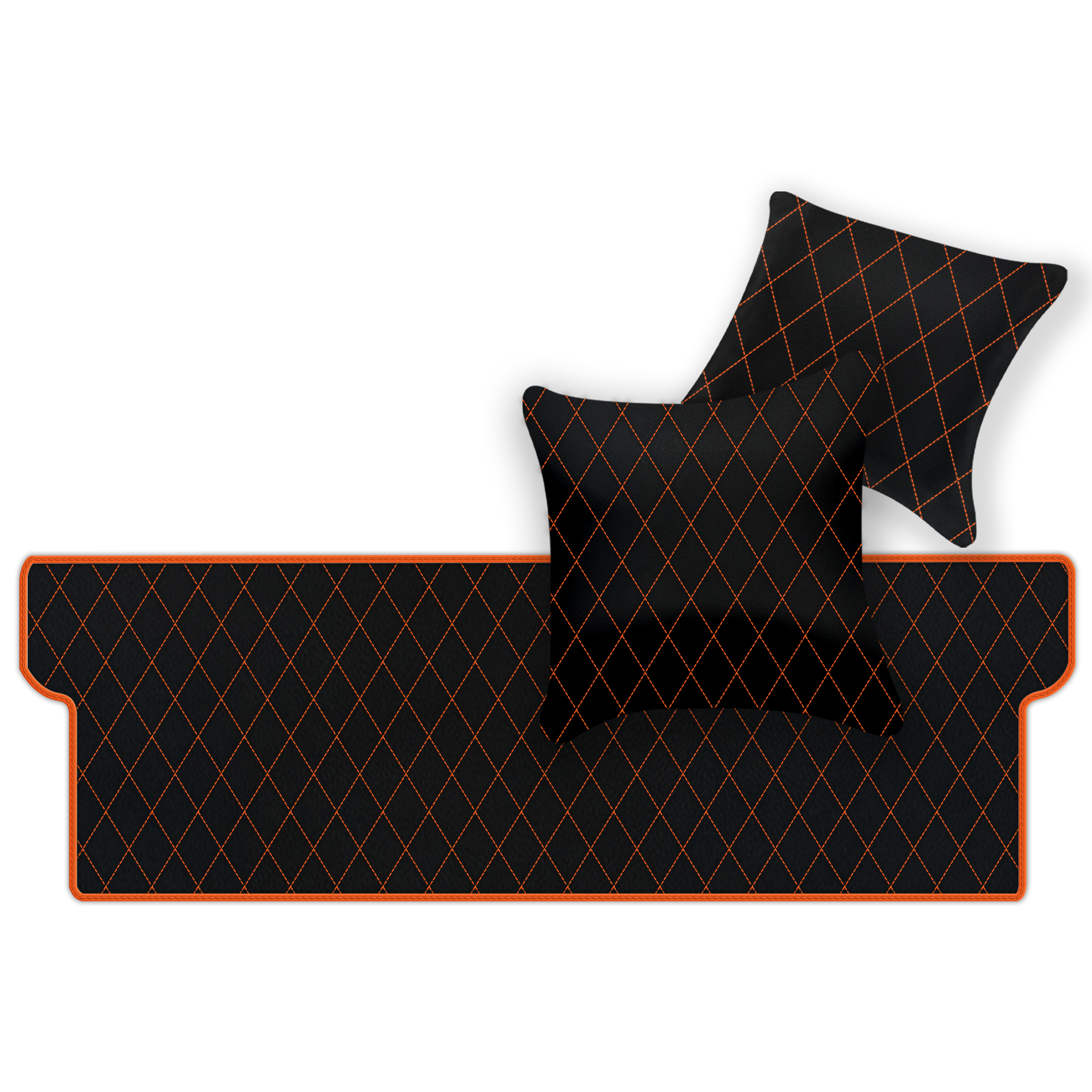 Premium Black Leather Floor Mats for Ferrari Testarossa (1984-1996)