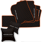 Luxury Black Leather Floor Mats for Ferrari Roma (2021-2024)