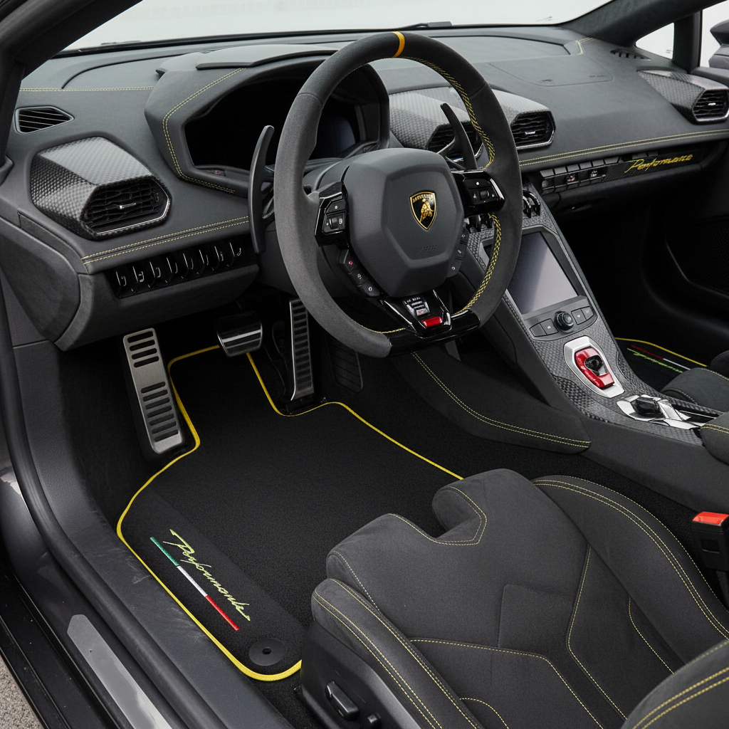 Huracán Performante custom-fit floor mats