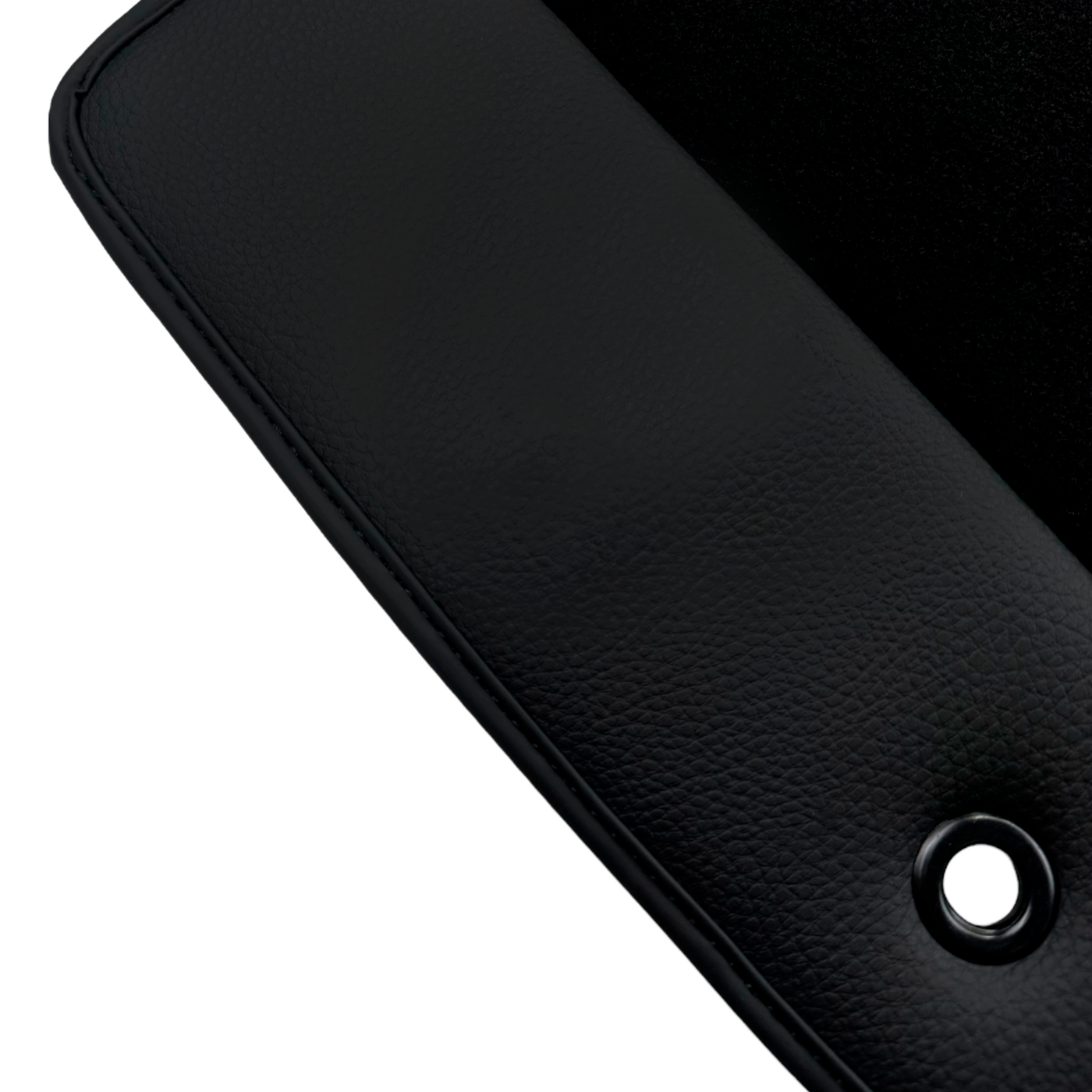 Black Floor Mats for Chevrolet Kalos (2002-2011) with Leather | AutoWin