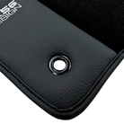 ER56 Design Black Floor Mats for Jeep Wrangler JK (2007-2018) 5 Doors Single Fixation with Leather