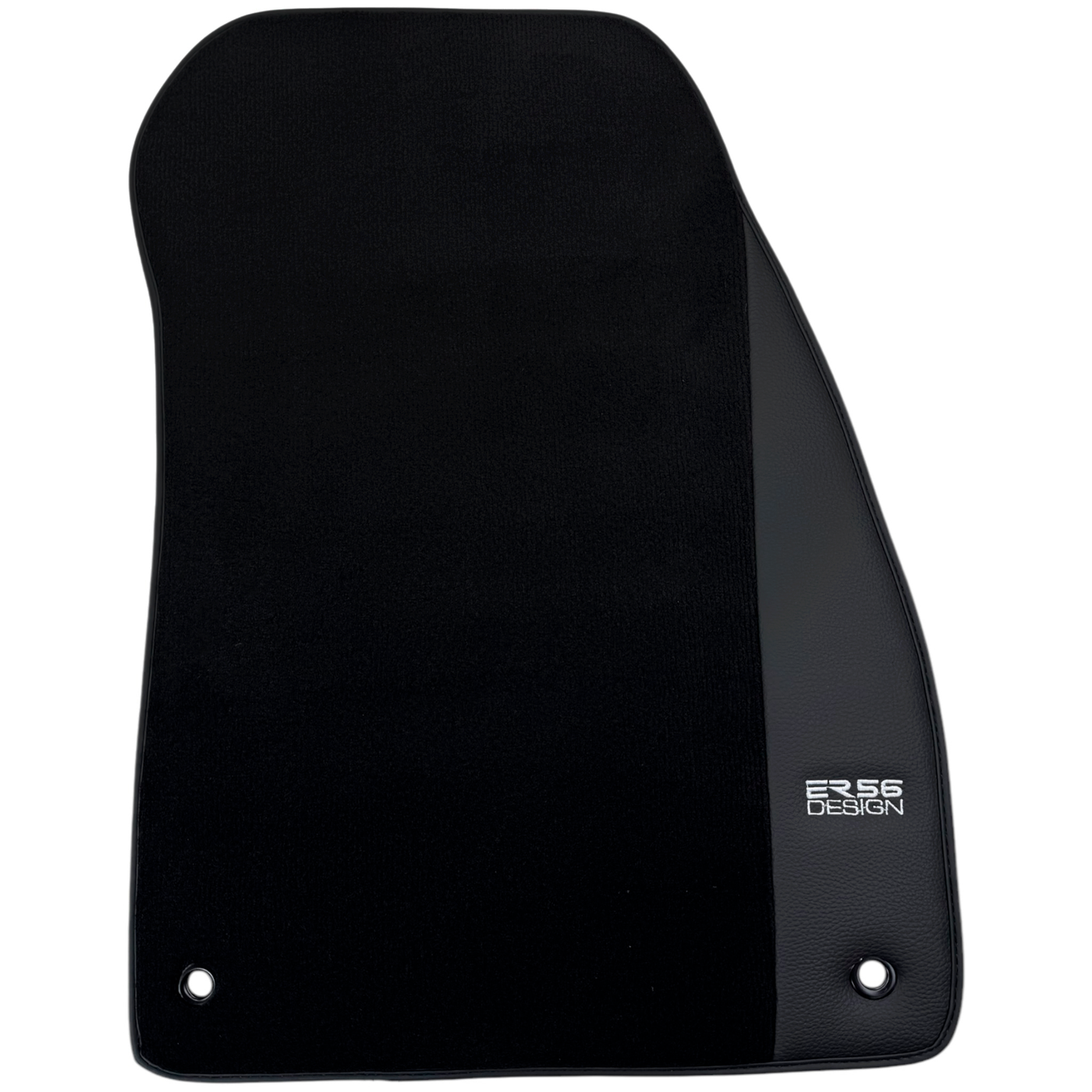 ER56 Design Black Floor Mats for Chevrolet Kalos (2002-2011) with Leather