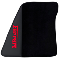 Black Floor Mats for Ferrari 296 GTS (2022-2024) with Leather | Red Logo