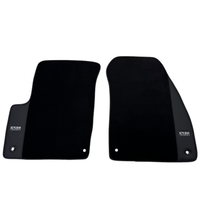 ER56 Design Black Floor Mats for Jeep Renegade (2018-2024) Co Drive with Fixing System with Leather