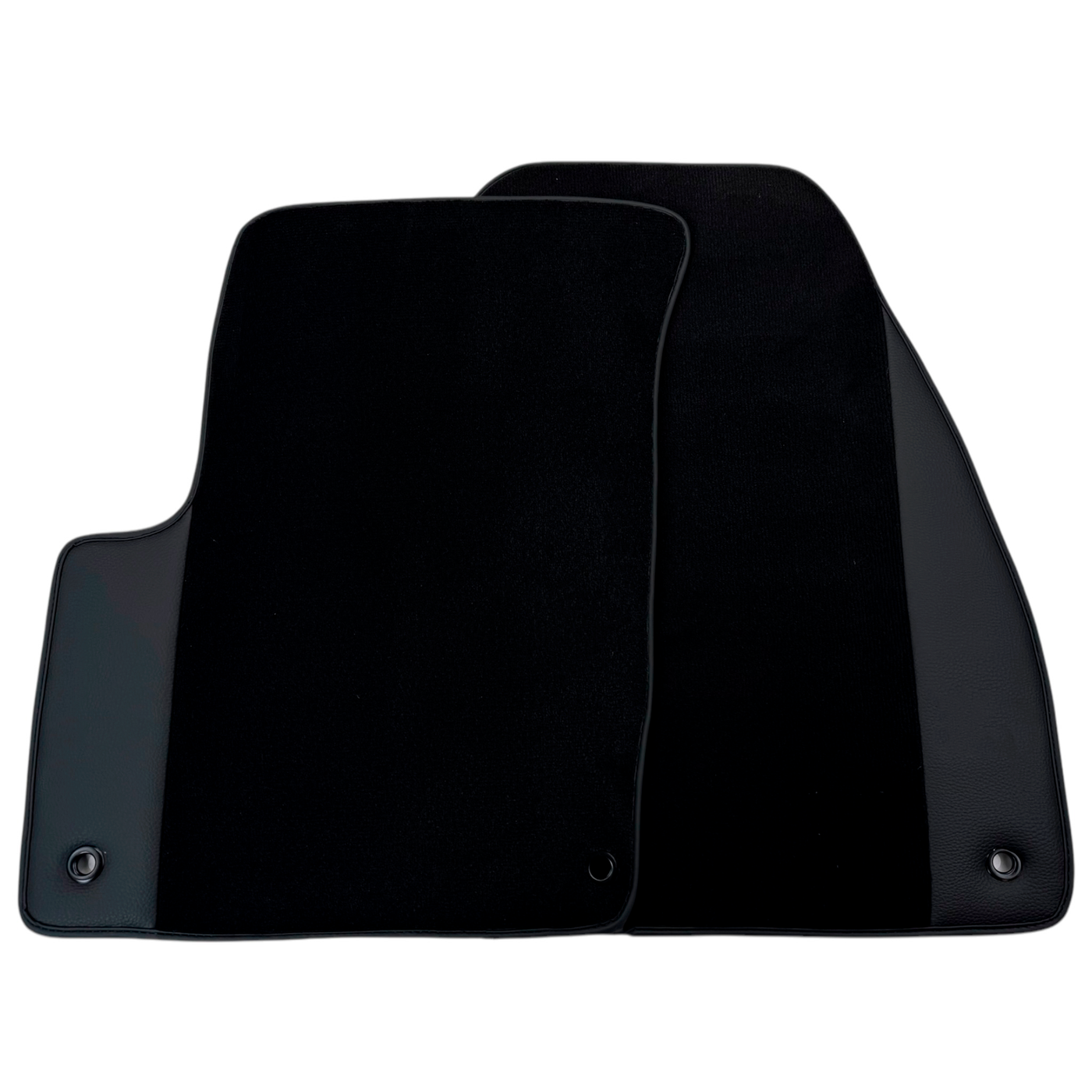 Black Floor Mats for Chevrolet Lanos with Leather | AutoWin