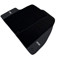 ER56 Design Black Floor Mats for Chevrolet Captiva C140 7-Seater (2011-2015) with Leather