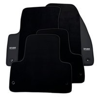 ER56 Design Black Floor Mats for Chevrolet Camaro Fifth Generation (2010-2015) with Leather