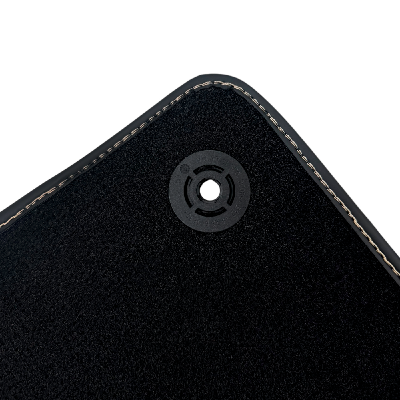 Italian Edition Black Floor Mats for Lamborghini Urus (2018-2026) with Gold Leather Border