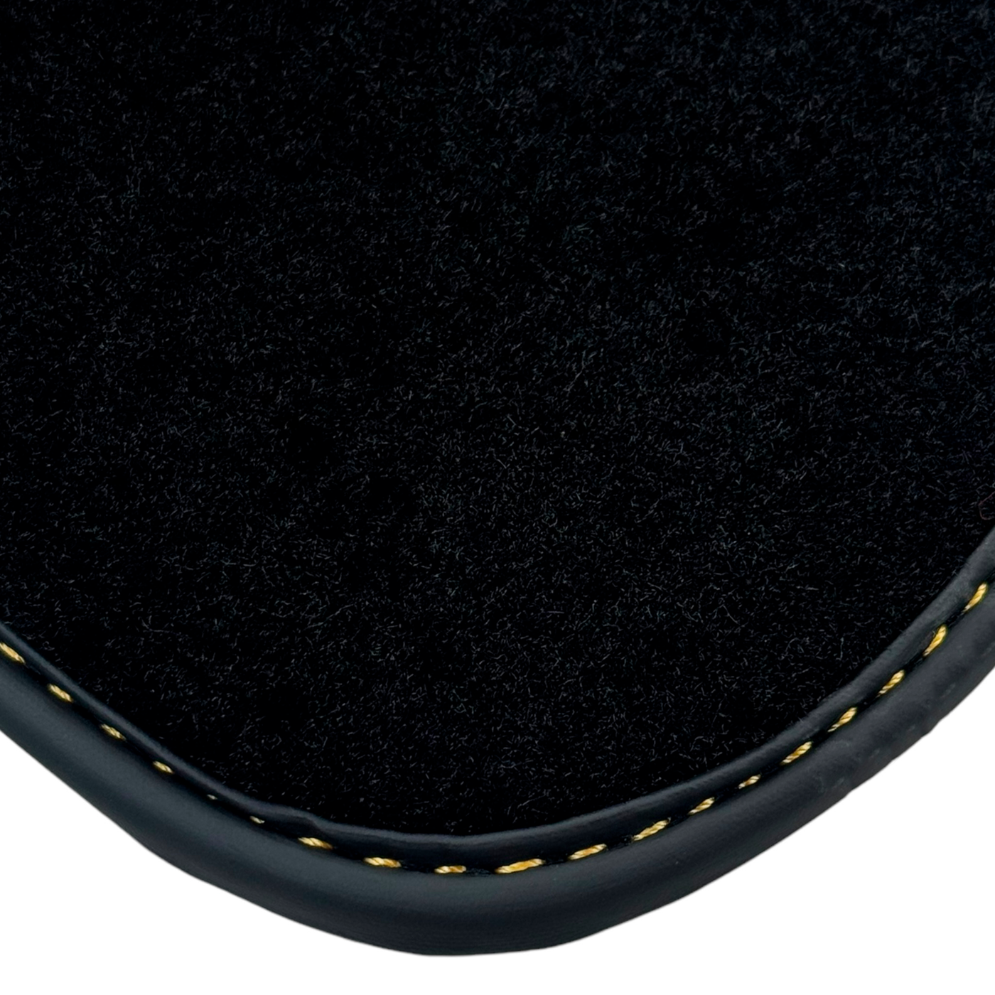 Black Floor Mats for Rolls Royce Black Badge Ghost Series II (2021-2024) with Orange Alcantara