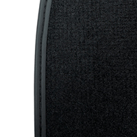 Black Floor Mats for Lexus RC-F (2015-2024) with Leather Borders by ER56 Design