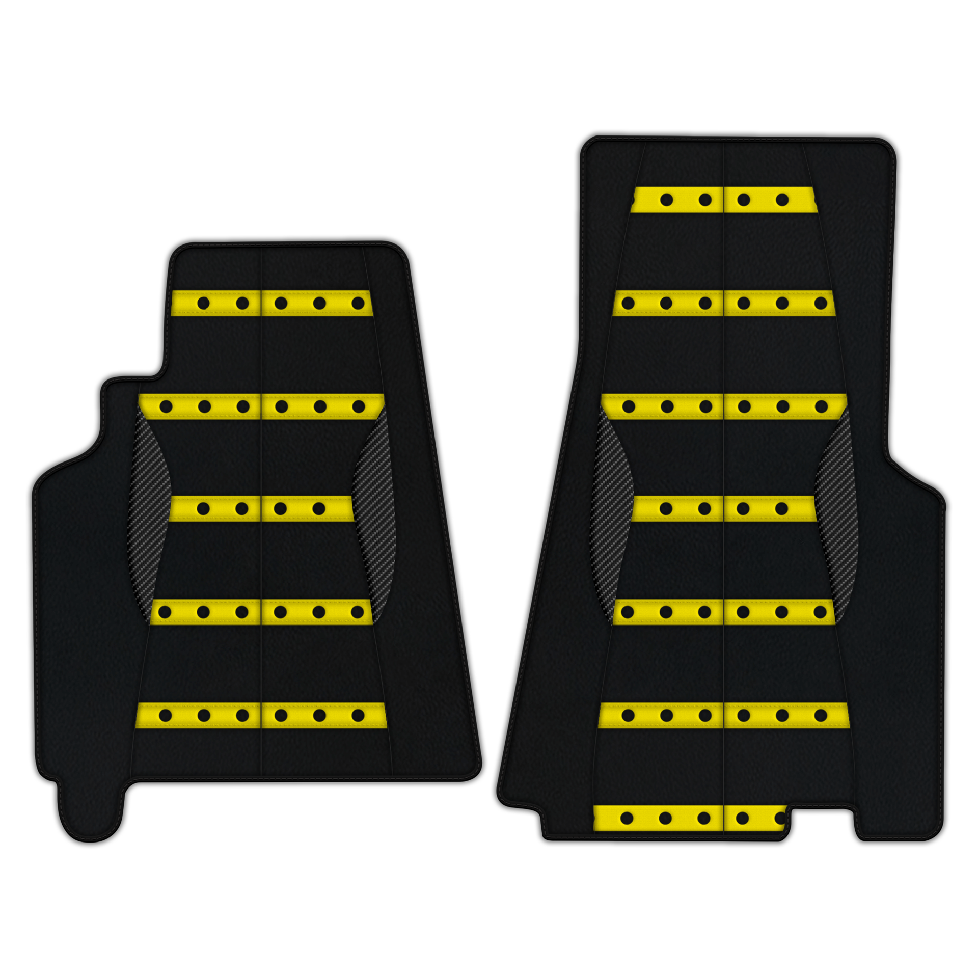 Customizable Leather Floor Mats with Double Diamond Pattern for Ferrari 550 Maranello (1996-2002) - AutoWin