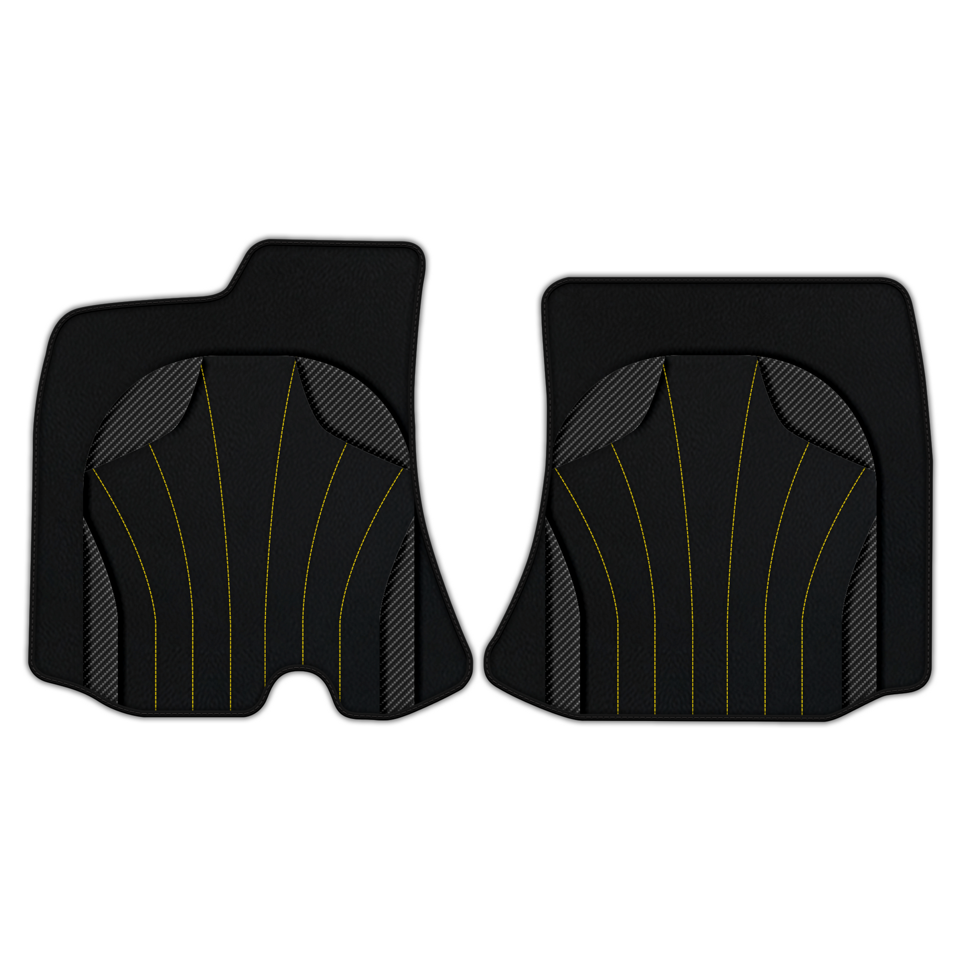 Customizable Leather Floor Mats with Raptor Hex Pattern for Ferrari Roma (2021–2024)