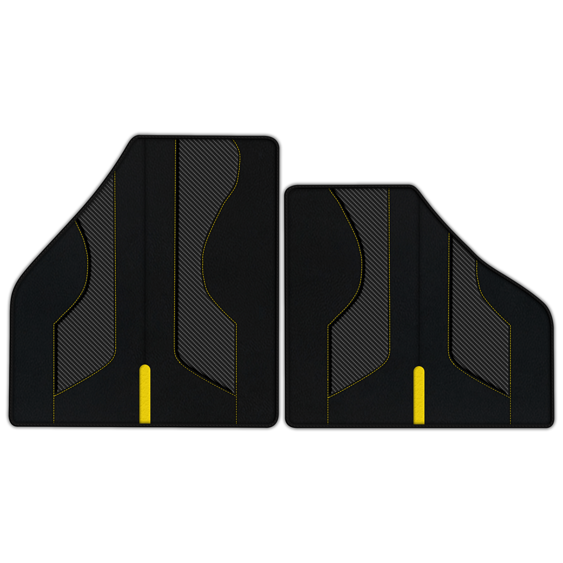 Customizable Leather Floor Mats with Symmetrical Hex Pattern for Ferrari F50 (1995-1997) - AutoWin