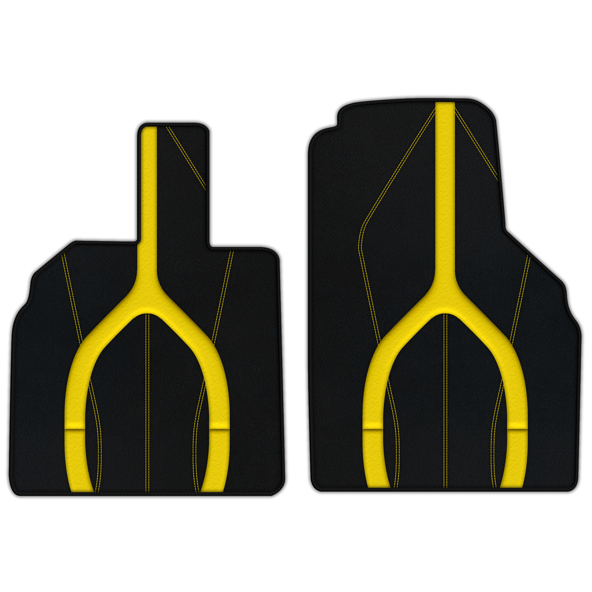 Customizable Leather Floor Mats with Double Diamond Pattern for Lamborghini Aventador (2012-2022) - AutoWin