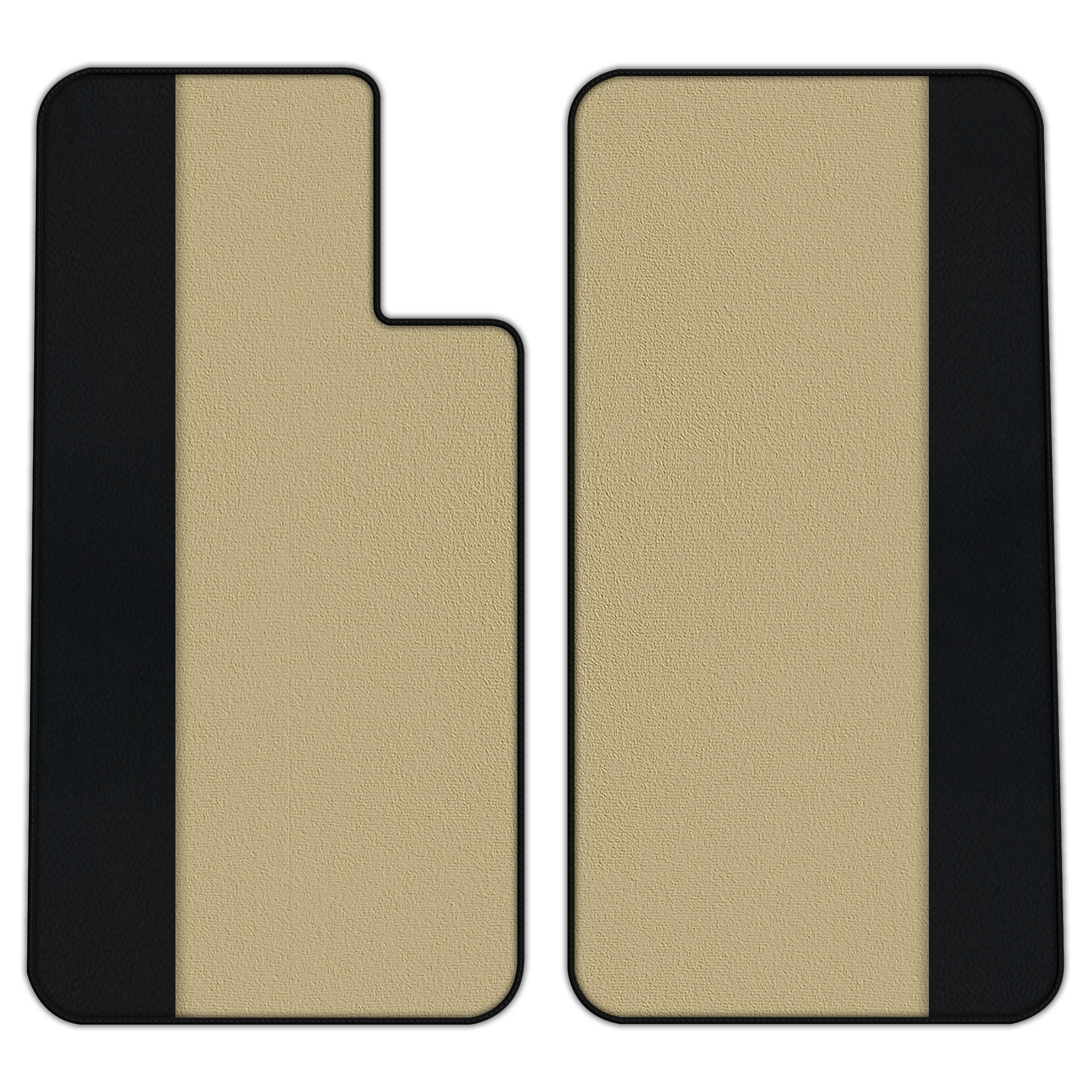 Customizable Leather Floor Mats with Triangle Pattern for Porsche 550 (1953–1956) - AutoWin