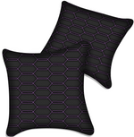 Customizable Black Carbon Fiber Pillows Set of 2 for All Vehicles