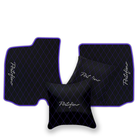 Custom Black Leather Floor Mats for Ferrari 812 Superfast (2018-2023)