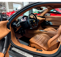 Tappeti per auto neri per Ferrari SF90 Stradale (2019-2024) con rifinitura rossa