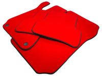Red Floor Mats For Mercedes-Benz SL R231 2012–2020 Black Trim - AutoWin