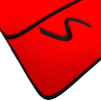 Red Floor Mats for Mini Cabrio R56 Convertible (2009-2016) - AutoWin