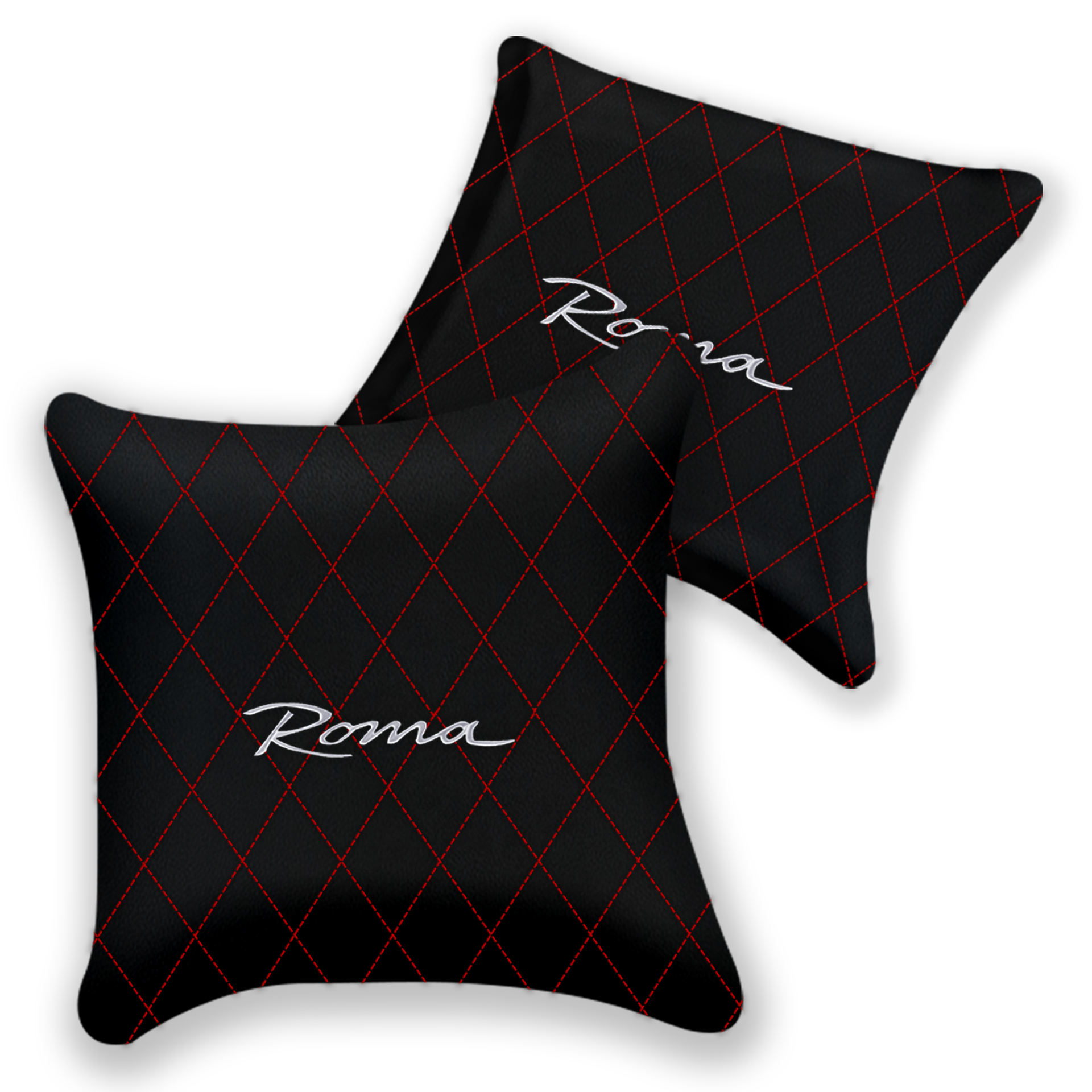 Customizable Black Leather Pillows for Ferrari Portofino (2018-2023)