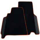 Custom Black Floor Mats for Ferrari 550 Maranello (1996-2002) with Leather