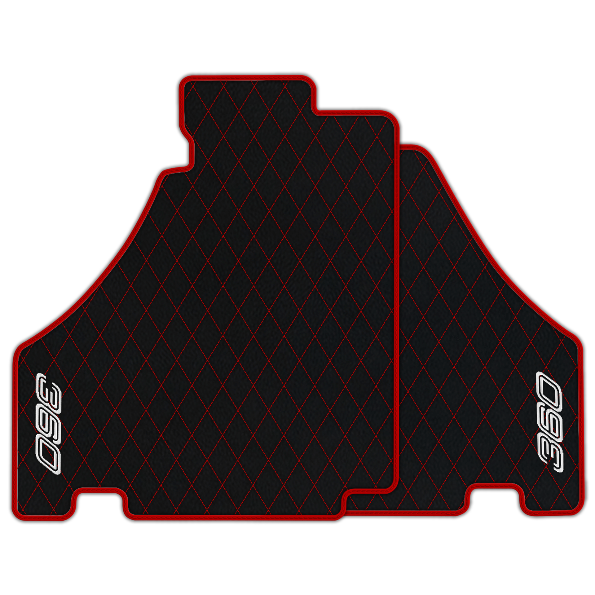 Premium Black Leather Floor Mats for Ferrari F430 (2004-2009)