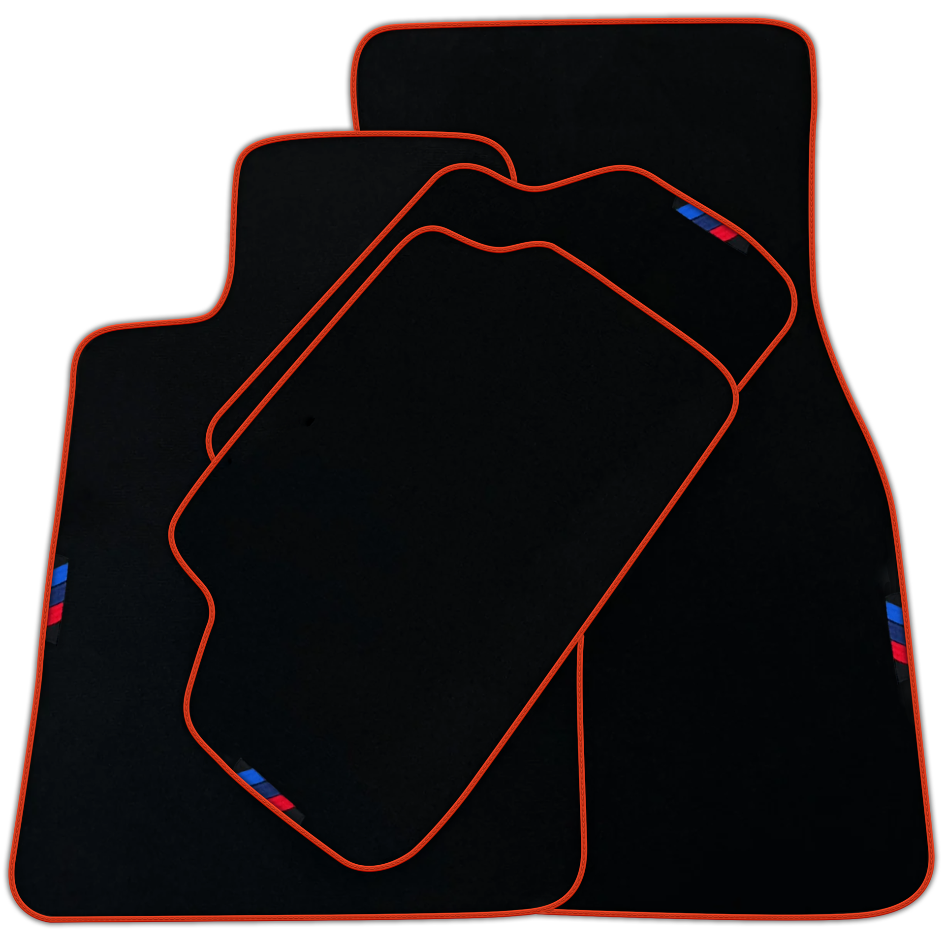 Black Mats For BMW 5 Series E61 Wagon | Green Trim | Various Trim Colors