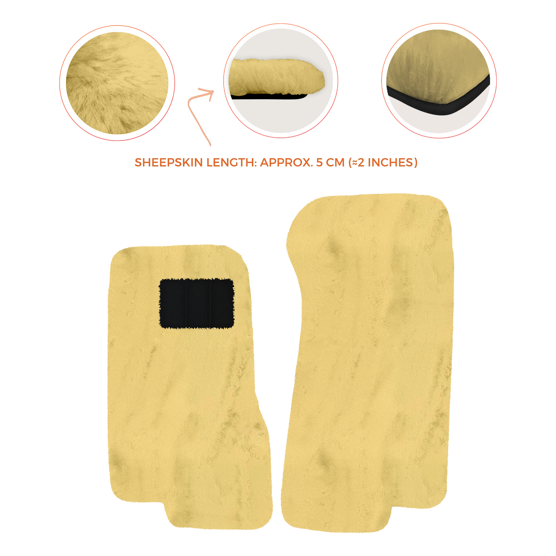 Premium Sheepskin Floor Mats for Aston Martin DB7 Volante (1996-2003)