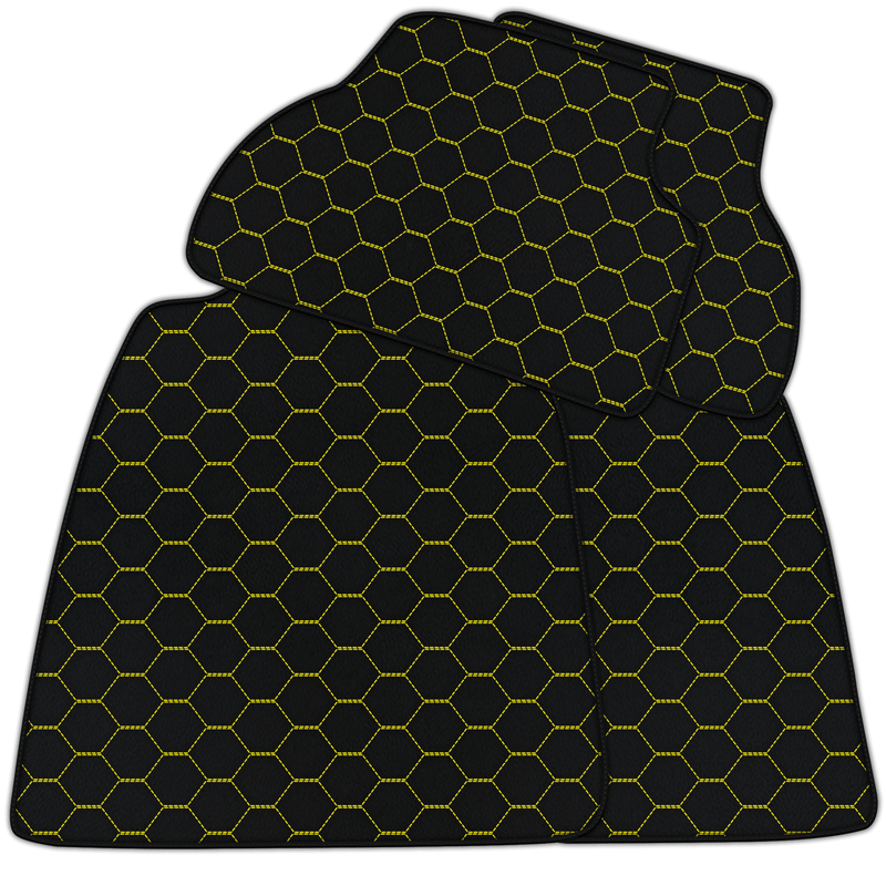 Customizable Leather Floor Mats with Symmetrical Hex Pattern for Audi RS 3 8V 4-door Sedan (2015-2020)