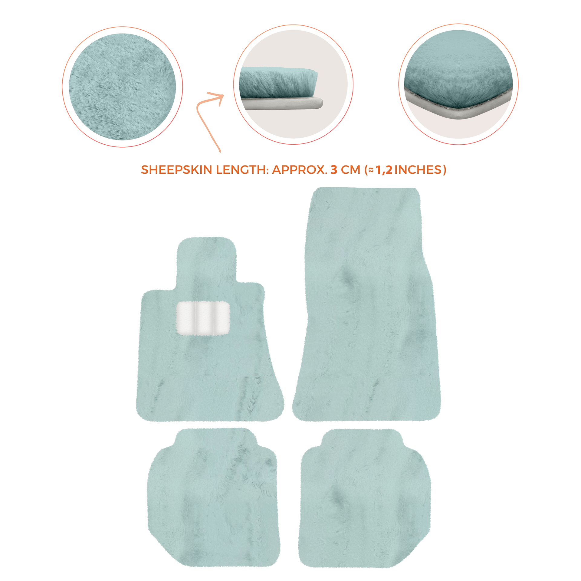 Premium Sheepskin Floor Mats for Bentley Continental GTC (2011-2018)