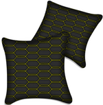 Customizable Black Carbon Fiber Pillows Set of 2 for All Vehicles