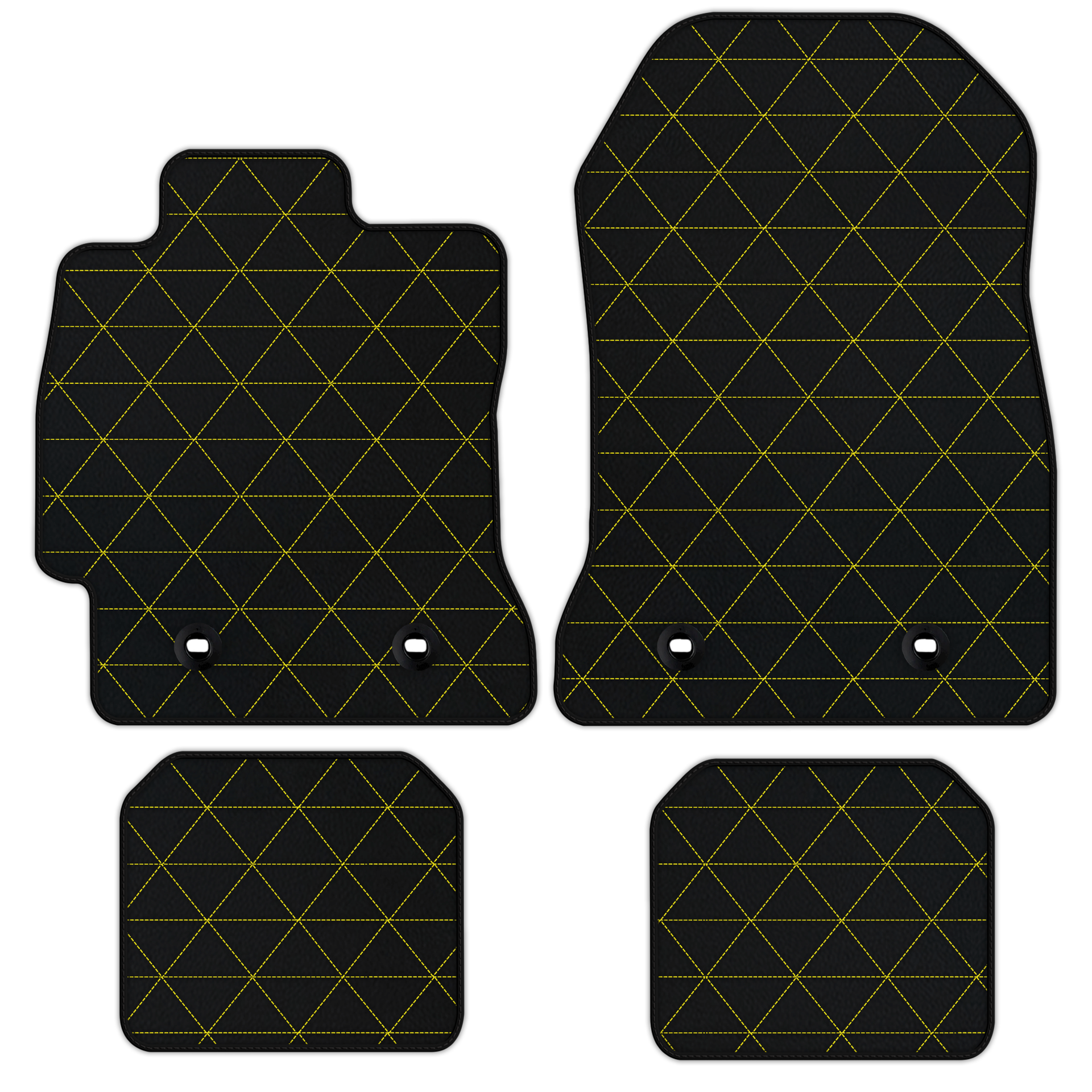 Customizable Leather Floor Mats with Line Pattern for Toyota GT86 (2012-2021) - AutoWin