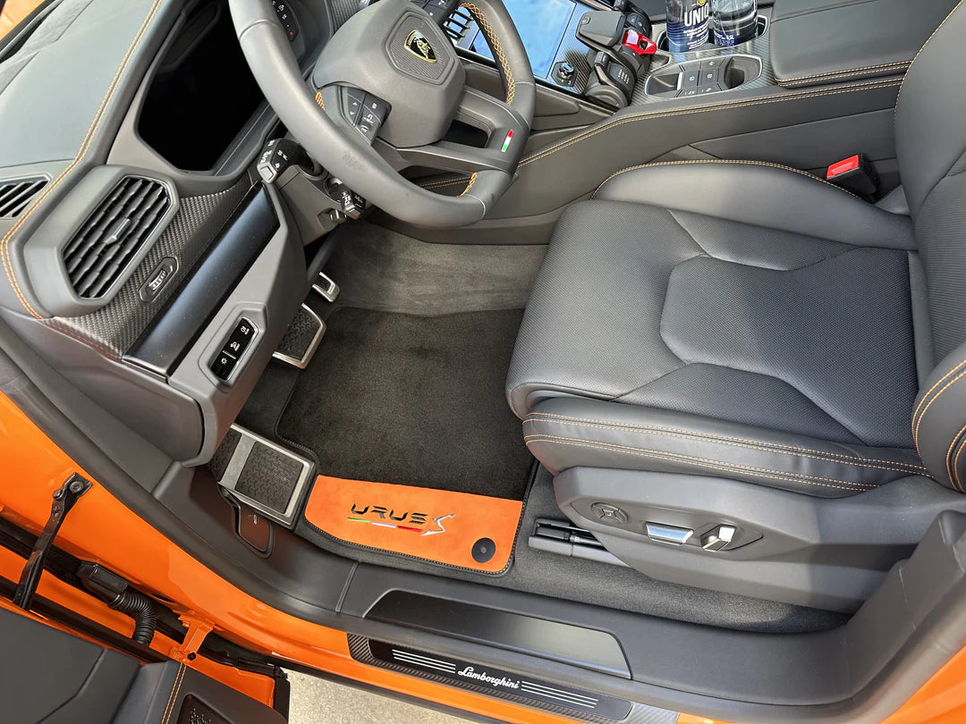 Customizable Leather Floor Mats with Raptor Hex Pattern for BMW M4 F82 Coupe (2014-2020) - AutoWin