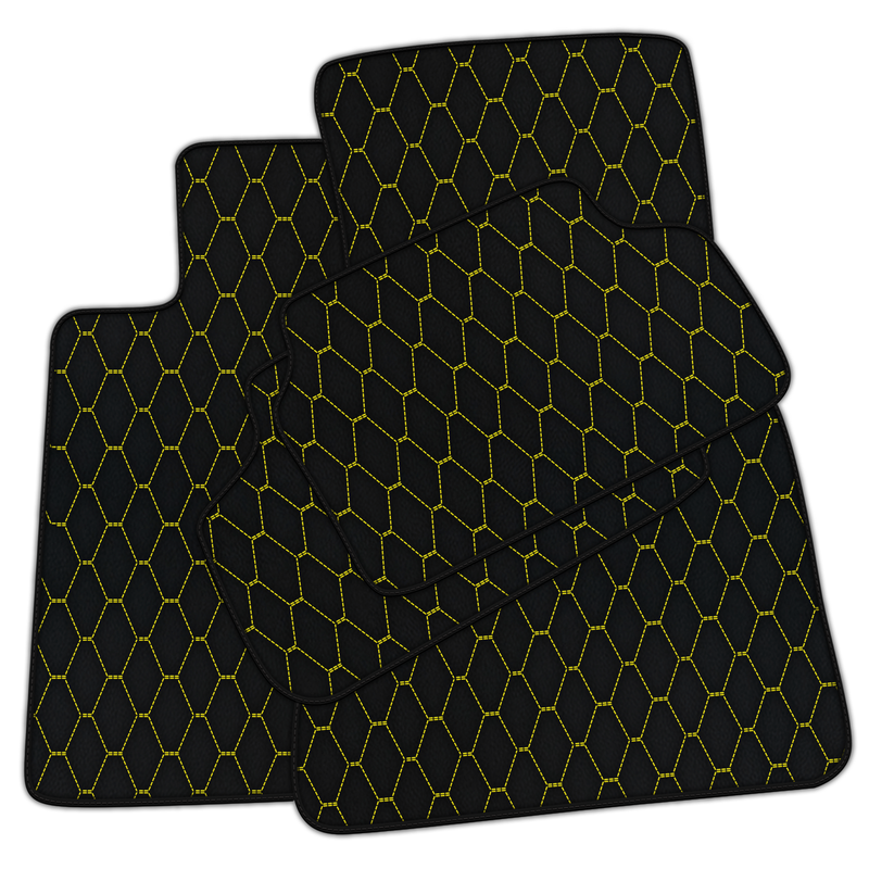 Customizable Leather Floor Mats with Vertical Hex Pattern for BMW M8 F92 2-door Coupe (2019-2024)