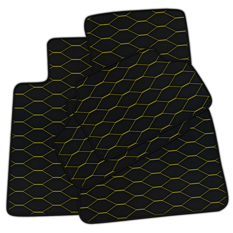 Customizable Leather Floor Mats with Viper Hex Pattern for BMW G20 4-door Sedan (2019-2024)