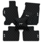 Luxury Black Leather Floor Mats for Ferrari Roma (2021-2024)