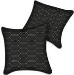 Customizable Black Carbon Fiber Pillows Set of 2 for All Vehicles
