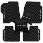 Luxury Black Leather Floor Mats for Ferrari Roma (2021-2024)