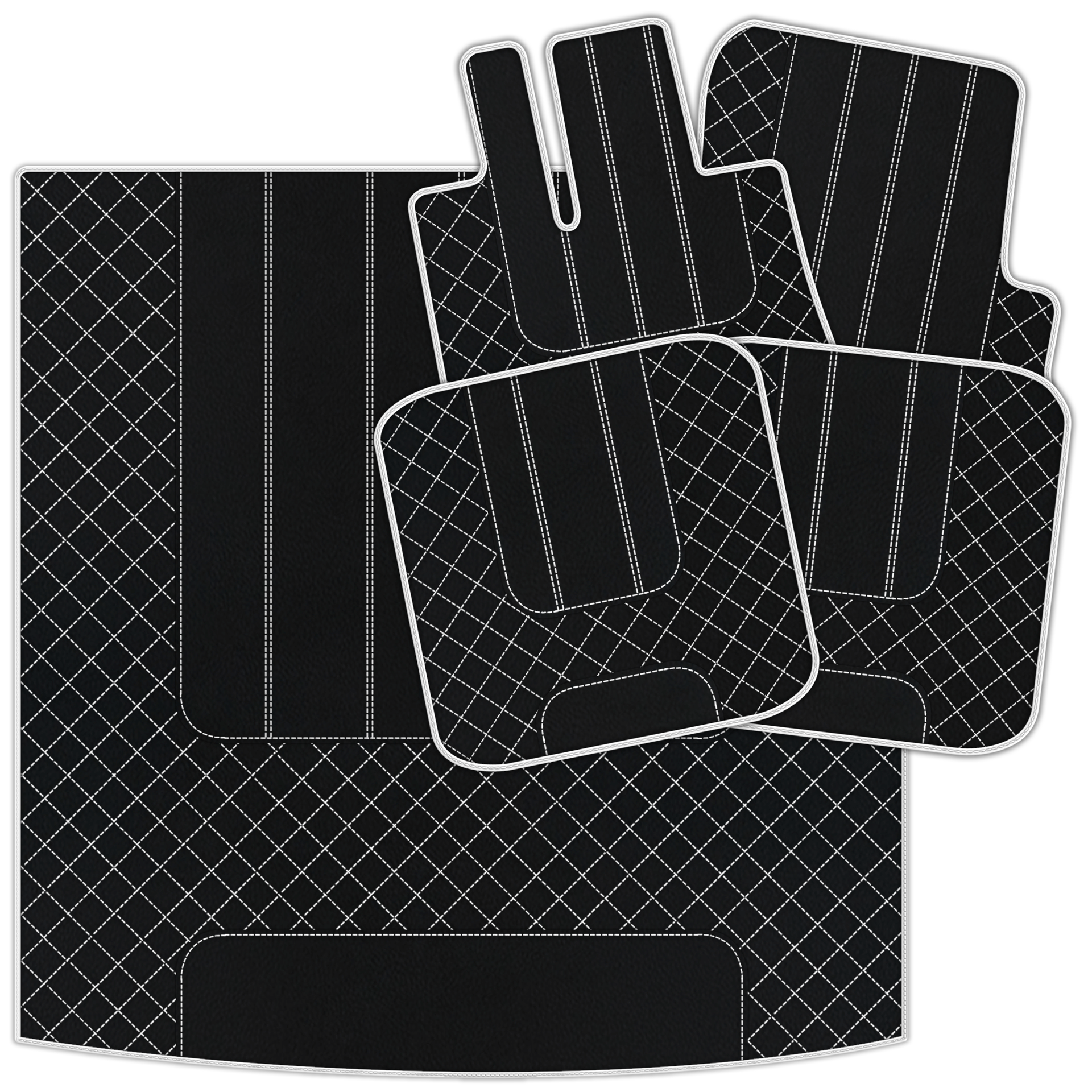 Customizable Leather Floor Mats with Divario Pattern for Bentley Green Label (1998-2009) - AutoWin