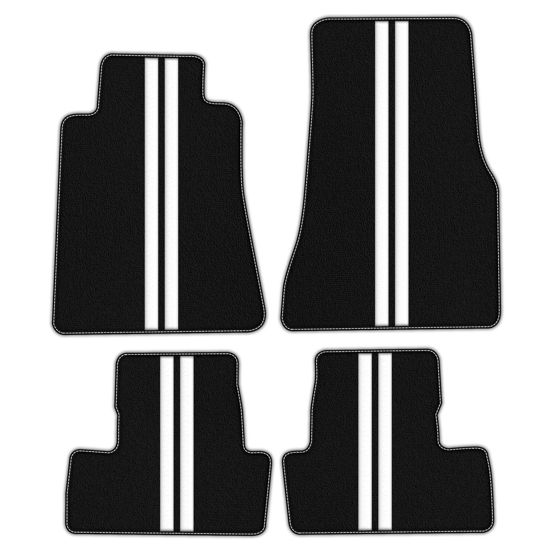 Premium Black Leather Line Floor Mats for Nissan GT-R (2009-2023)