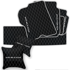 Luxury Black Leather Floor Mats for Ferrari Roma (2021-2024)