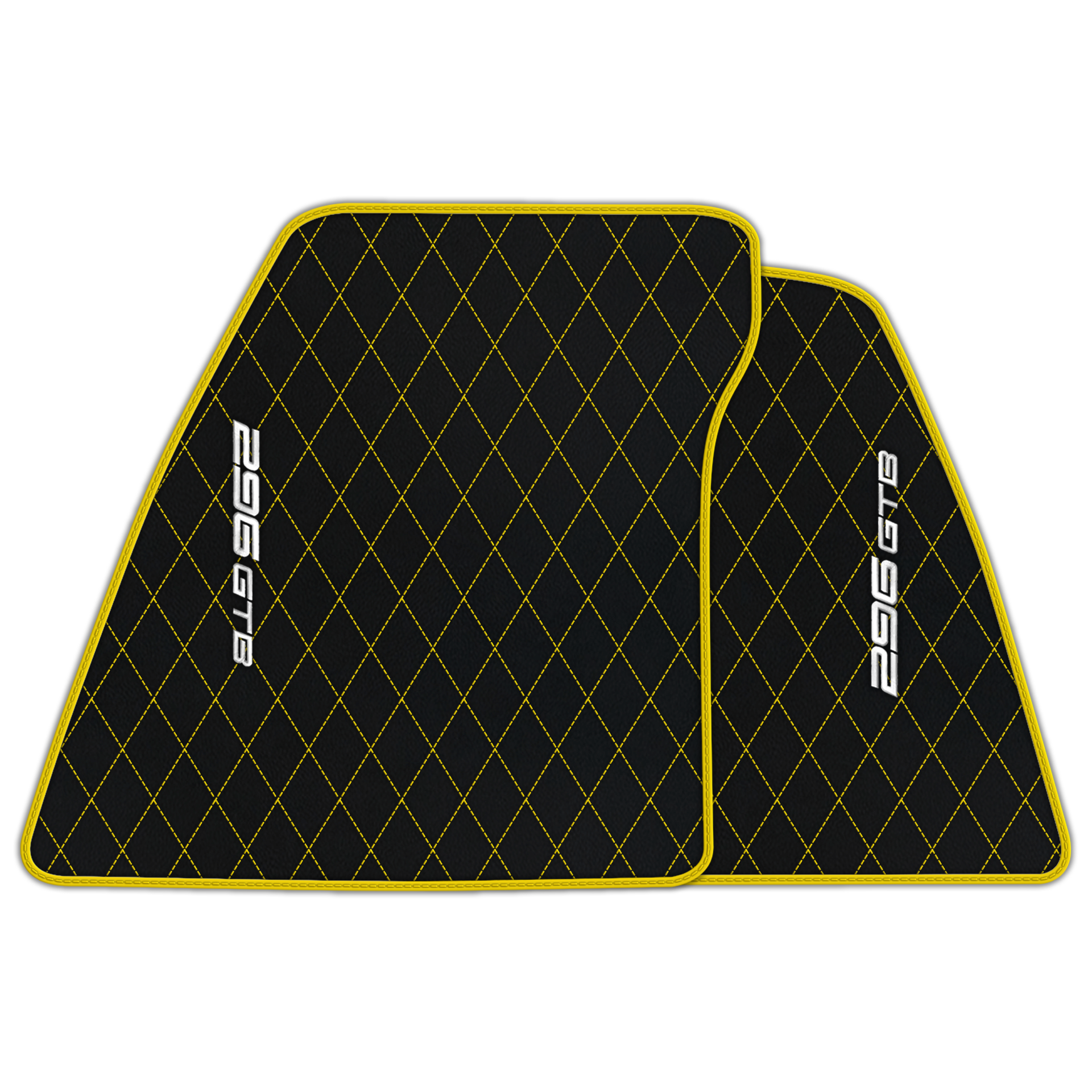 Premium Custom Black Leather Floor Mats for Ferrari FF (2011-2016)