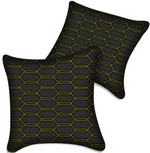 Customizable Black Carbon Fiber Pillows Set of 2 for All Vehicles